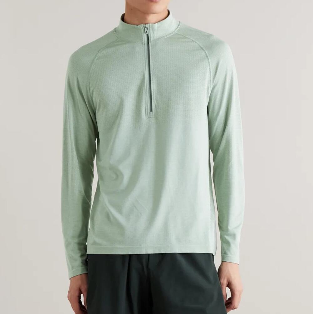 Lululemon Metal Vent Tech Half-Zip 2.0 MEDIUM Mens Workout X-Static Silverscent